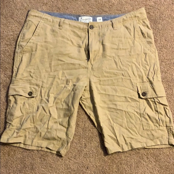 Mens Lucky Brand Linen Shorts 